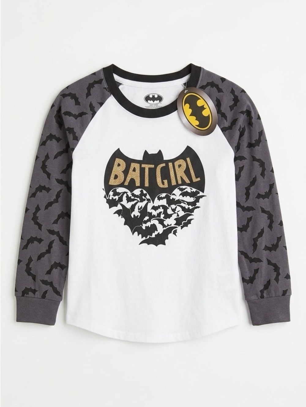 Batgirl Power Tee w/ Detachable Cape — Girls Size Large
